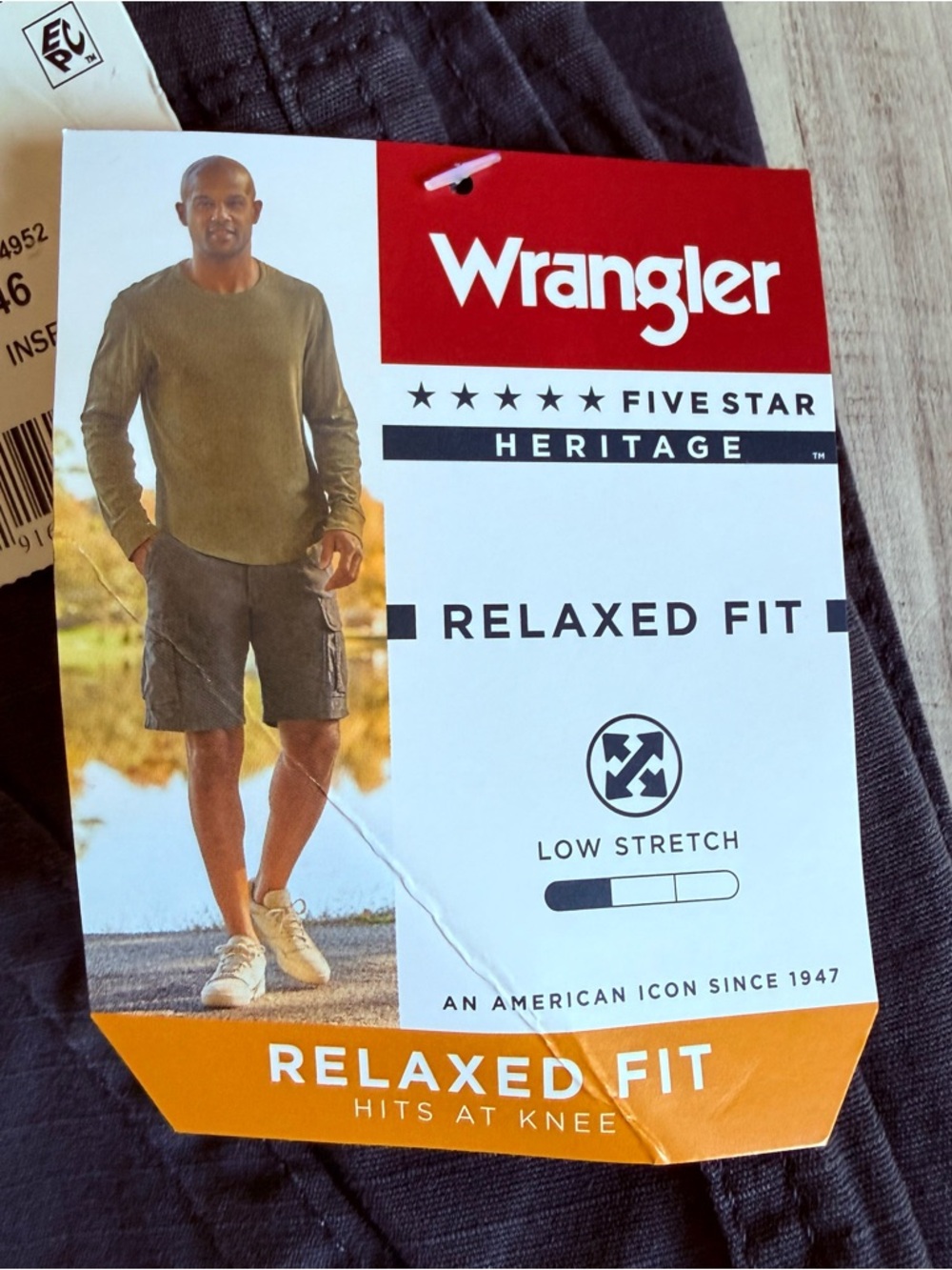 Men’s Wrangler Relaxed Fit Heritage Shorts Size 46